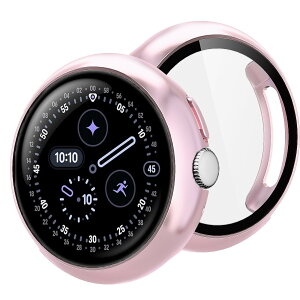 �y���������zBUITFOU For Google Pixel Watch 4 �J�o�[ 41MM Pixel Watch 4 �J�o�[ �����^ PC+�K���X�f�� ��̌^ �S�ʕی� �����^ �����ȒP �ϏՌ� �����ߗ� �w��h�~ ���h�~�i41MM,���[�Y�S�[���h�j