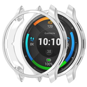 �y���������zTOORQR For GARMIN Venu 3�Ή� �P�[�X �K�[�~��Venu 3 �g�E�H�b�`�P�[�X ��̌^ �ϏՌ� TPU�f�ޒ����^ ���h�~ �S�ʕی� �w��h�~ ��U�h�~ �����x �����ߗ� venu 3 �p �J�o�[ 45mm �F�F�V���o