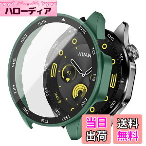 �y���������zJXRICH �Ή� HUAWEI WATCH GT4 �P�[�X �Ή� 46mm �y�� PC+�����K���X �t�@�[�E�F�CGT4 �p �ی�J�o�[ �����x �����ȒP �ϏՌ� �S�ʕی� WATCH GT 4�J�o�[ 46mm �J�o�[ �Ή� �F�F�O���[���A�T�C