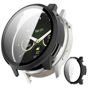 �y���������zINIAYOH For Garmin Venu 2 �J�o�[ �K�[�~�� Venu 2 �ی�P�[�X �����K���X�t�B����+���ϏՌ�PC�t���[�� ���˒ጸ �w��h�~ �y�ʃX�����݌v �F�F�u���b�N�A�T�C�Y�FVenu 4 41mm