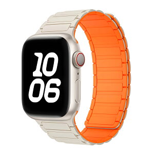 �y���������z[JUNOVA] for Apple Watch �o���h �V���R���}�O�l�b�g�X�g���b�v 38mm 39mm 40mm 41mm 42mm 42mm 44mm 45mm 46mm 49mm�Ή� Apple Watch Series 11(42mm)/10/9/8/7/6/5/4/SE/SE3�p �����Y �F�F�X�^�[���C�g���I�����WB