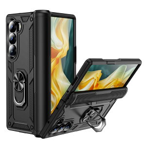 �y���������zEDu Galaxy Z Fold6�P�[�X �M�����N�V�[�[�b�g�t�H�[���h6�P�[�X �����O�t��/�����Y�ی�/�X�^���h�@�\/���C�q���W/�X�g���b�v�t��/�S�g�ی�/�ϏՌ�/�������/�����h�~ �u���b�N �F�F