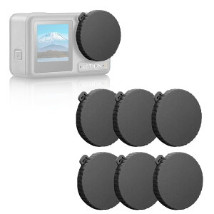 �y���������z�����Y�L���b�v 6�� For DJI Osmo Action 4/Action 3/Action 5 pro �A�N�Z�T���[ �ėp �����Y�J�o�[ ���h�~ �h�o ����h�~ �����Y �p �ی�J�o�[ �F�F�u���b�N