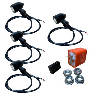 �y���������zYESprime �o�C�N �E�C���J�[ �C�e�^ LED 12V �ėp ���P�x �~�j �h�� �A���o�[ �����w���� �E�B���J�[ 4�� �����[�t�� �F�F�u���b�N