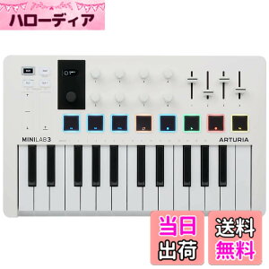 �y���������zArturia MIDI �L�[�{�[�h �R���g���[���[ MiniLab 3 �z���C�g �F�F�z���C�g