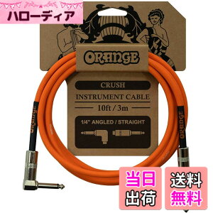 �y���������zORANGE CRUSH Instrument Cable 10ft 3m 1/4 Angled Straight CA035 �M�^�[�P�[�u�� �F�F�I�����W�A�T�C�Y�F3���[�g��