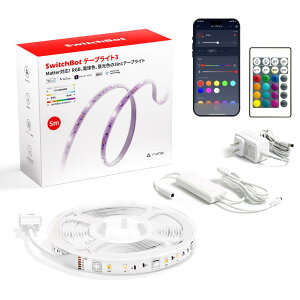 yzXCb`{bg(SwitchBot) LED e[vCg Alexa RGB F }`J[ 1600F Wi-FiEBluetooth ԐڏƖ 5m ؒf\ Google Home IFTTT Ctg Siri SmartThings LINE ClovaɑΉ FFzC