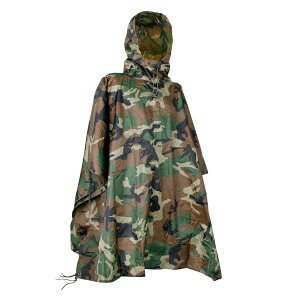 yz[Mil-Tec] |` CEFA bvXgbvn ČRX^C Rain Poncho - Woodland Camo FFWoodland CamoʁATCYF210 x 150 cm