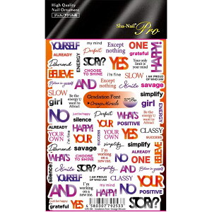 �y���������zSha-Nail Pro Gradation Font Orange Miracle �F�FOrange Miracle�A�T�C�Y�F1��×1��