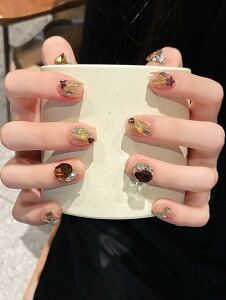 yzBIBII Nails lC`bv t 3D Z ԕ t ؍ lC lC`bv V[g 10 LbgAC }Olbg 100% handmade nailsŊȒP ėp\  킢 