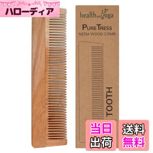 �y���������zHealthAndYoga(TM) Handcrafted Neem Wood Comb - Anti Dandruff, Non-Static and Eco-friendly- Great for Scalp and Hair health -7 Fine toothed by HealthAndYoga �T�C�Y�F��
