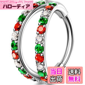 �y���������z[OUFER Body Piercing] 18G 316L�X�e�����X�| �@�����O 6/7/8mm �N���X�}�XCZ�W���G�� �{�f�B�s�A�X�W���G���[ �@�E/����/����/�@���u/�_�C�X�p �j�����p �s�A�X�Z�b�g Nose Ring Hoops �T�C�Y�F