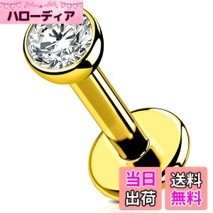 �y���������zOUFER Body Piercing Titanium Internally Helix Tragus Earring Piercing Jewellery Gold Lip Bars Labret Stud Piercing 16G 6/8/10/12mm Helix Earring Conch Lip Labret Piercing Bars �T�C�Y�F10mm