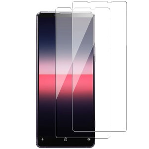 �y���������z�y2���Z�b�g�z Xperia1 II �p �K���X�t�B���� SO-51A SOG01 �t�B���� �����K���X �ی�t�B���� �y�����ߗ�/�w��h�~/�C�A�[��/�\��t���ȒP�z