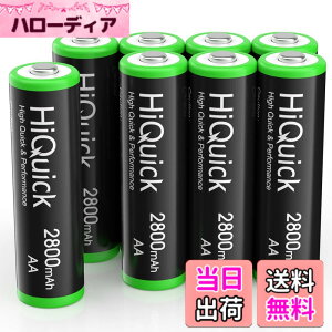 �y���������zHiQuick �P3�d�r �[�d�� �P�O�j�b�P�����f�d�r 2800mAh �[�d�r �P3�` 8�{���� ��e�ʂ��イ�ł� �P�O�d�r rechargeable battery aa