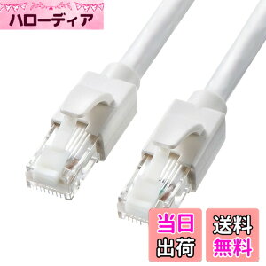 �y���������z�T�����T�v���C CAT6A LAN�P�[�u�� (10m) 10Gbps/500MHz RJ45 �c���܂�h�~ �z���C�g KB-T6ATS-10W