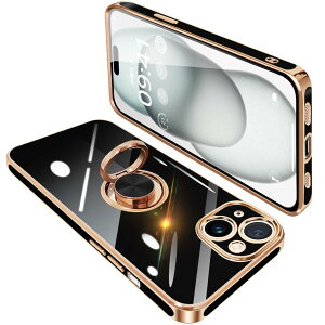 yziPhone15 Plus P[X Ot ACtH15Plus O Jo[ ϏՌ TPU 360°] X^h@\ bLH ԍڃz_[ Xgbvz[t 6.7C`iubNj