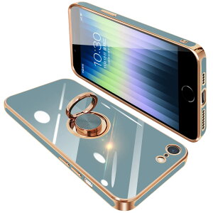 yziPhone SE3 / SE2 iPhone8 / 7 P[X Ot ACtHSE3 O Jo[ ϏՌ TPU bLH 360°] X^h@\ ԍڃz_[ Xgbvz[t 4.7C`iO[j