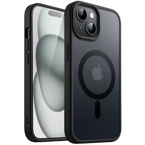 yzJETech iPhone 15 Plus 6.7C`p }Olbg P[X MagSafeɑΉ ̃}bgw ^ ϏՌ Jo[ (ubN)