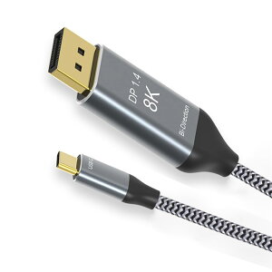 yzNFHK o[Vu DisplayPort DP \[X - USB 3.1 Type C USB-C fBXvC IX 8K HDTV P[u m[gp\Rj^[p 1.8m