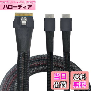 �y���������zNFHK PCI-E Ultraport Slimline SAS Slim 4.0 SFF-8654 8i74pin����DualOculinkSFF-8611�P�[�u��50cmPCI-Express