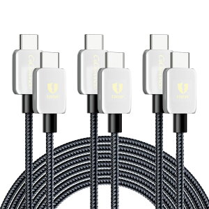 yzGiGimundo USB C P[uPDΉ100W/5A }[d f[^] fh~Samsung Galaxy MacBook Air Pro iPad Pro Mini Xiaomi OPPO Huawei Sony Xperia Google PixelType-C@Ή 3{ 1m+2m+3m (100W 1m/2m/3m