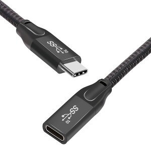 yzMauknci USB C P[u USB 3.1 Gen2 10Gbps 5A}[d 0.6m Type C IX to Type C X R[h rfI//f[^]ɑΉ