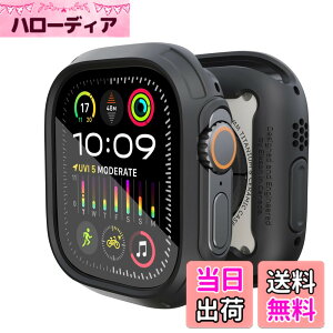 �y���������zElkson Apple Watch Ultra 2/1 �o���p�[�P�[�X & �X�N���[���v���e�N�^�[�L�b�g 49mm Quattro Max�V���[�Y ��� �~���^���[�O���[�h ��v �_�� �ϏՌ� �ی�J�o�[ �����K���X�t�� iWatch�p �u��