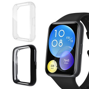 yzHeeNia y2zHuawei Watch Fit 2 Ή Jo[ TPUSʕیP[X ߗ Ռz wh~ y C菝h~ Huawei Watch Fit 2 p (+NA)
