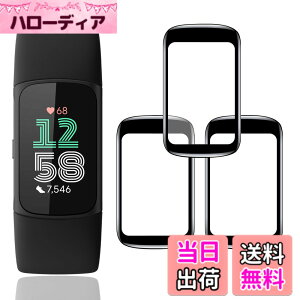 �y���������z�ywnunbg 3���Z�b�g�z �Ή� Fitbit Charge 6 / Fitbit Charge 5 �t�B���� �K���X�t�B���� 3�� PET������ �Y�f�@�� �����ߗ� �Ή� Fitbit Charge 6 �ی�t�B���� 3D�ȖʃJ�o�[ �Ή� Fitbit Charge 5 �t��