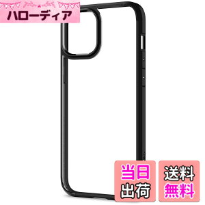 �y���������zSpigen iPhone12Pro Max �P�[�X �N���A �ϏՌ� �ČRMIL�K�i�擾 ��d�\�� MagSafe �[�d ���菝�h�~ �E���g���E�n�C�u���b�h ACS01619 (�}�b�g�E�u���b�N)