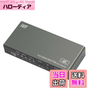 �y���������z4K60Hz�Ή� 2����2�o�� ���͐ؑ֋@�\�t HDMI���z��i�_�E���X�P�[���Ή��j RS-HDSP22-4K