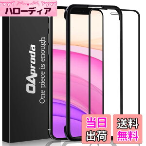 �y���������zOAproda �K���X�t�B���� iPhone 11 / XR �p �S�ʕی� �t�B���� �yiPhonexr / iPhone11 �p�z�t���J�o�[ �K�C�h�g�t�� 6.1�C���`