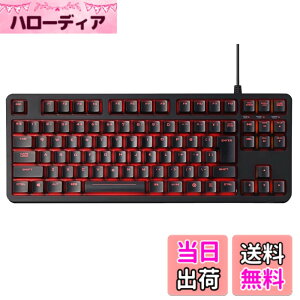 �y���������z�G���R�� USB-A �Q�[�~���O�L�[�{�[�h ���J�j�J�� ���� 5000����ϋv�X�C�b�` ���{��z�� �Q�[�~���O�L�[�L���b�v�t�� �S�L�[���[���I�[�o�[�Ή� LED���� �u���b�N ECTK-G01UKBK