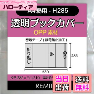 �y���������zREMITA �����u�b�N�J�o�[ A4��p-H285�iA4��菬���߂̎G�����j 20�� OPP�f�� BC20A4H285