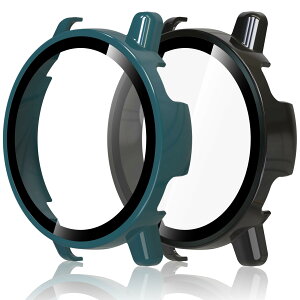 �y���������zHianjoo 2������ Garmin Vivoactive 5 �Ή� �P�[�X �ی�J�o�[+�t�B���� ��̌^ �K�[�~�� Vivoactive 5 �Ή� �J�o�[ �ی�t�B���� PC�f�ނ̃t���[�� �S�ʕی� �Ռ��z�� �����x�^�b�` [�u���b