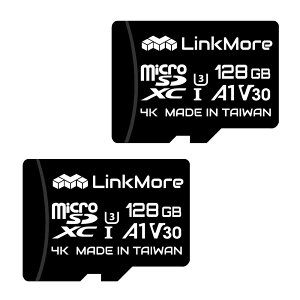 �y���������z�y2���Z�b�g�zLinkMore 128GB MicroSDXC�J�[�h U3 / A1 / V30 / SD�A�_�v�^�[�t (�Ǎ��ő�100MB/s)