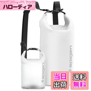 �y���������zSpigen ���S�h�� �h���C�o�b�O 20L + 2L�Z�b�g ��e�� �����b�N �h���o�b�O IPX6�F�� �C �v�[�� �_�C�r���O �ނ� �L�����v A630 AMP06026 (�X�m�[�E�z���C�g)
