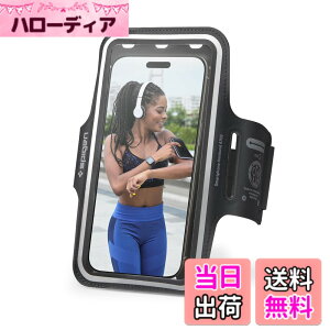 �y���������zSpigen �����j���O �A�[���o���h �X�}�z �ő�6.9�C���`�Ή� ���y�� �h�� iPhone 15 14 13 12 11 Pro Max, Samsung S24 S23 Ultra �Ή� �A�[���o���h AMP07187 (�u���b�N)
