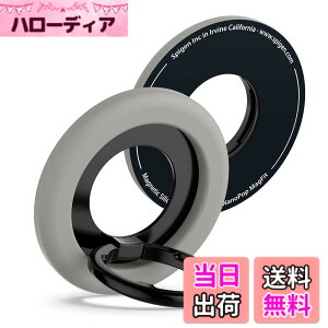 �y���������zSpigen �i�m�|�b�v�E�}�O�t�B�b�g MagSafe �Ή� �X�}�z�����O iPhone 16 �Ή� �y�X�}�z�X�^���h�^�L�b�N�X�^���h�@�\�z �}�O�l�b�g�� �����h�~ �V���R�� ���^�������O AMP09032�i�g����