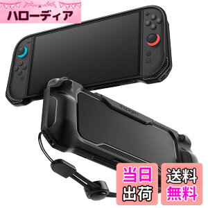 �y���������zSpigen Switch2�Ή��P�[�X �O���b�v���� �ی�J�o�[ �Ռ��z�� �X�C�b�`2�P�[�X �X�g���b�v�t�� ���M�b�h�E�A�[�}�[ ACS09075�i�}�b�g�u���b�N�j