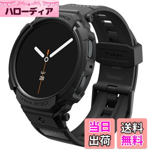 �y���������zSpigen Galaxy Watch 8 44mm ��̌^�P�[�X �X�|�[�c �o���h ��d�Œ� ���� �Ռ��z�� ���h�~ �ϏՌ� �ی�J�o�[ �X�g���b�v �M�����N�V�[�E�H�b�`�p ���M�b�h�E�A�[�}�[�E�v�� ACS10007 (�}