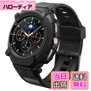 �y���������zSpigen Galaxy Watch 8 Classic 46mm ��̌^�P�[�X �X�|�[�c �o���h ��d�Œ� ���� �Ռ��z�� ���h�~ �ϏՌ� �ی�J�o�[ �X�g���b�v �M�����N�V�[�E�H�b�`�p ���M�b�h�E�A�[�}�[�E�v�� ACS10