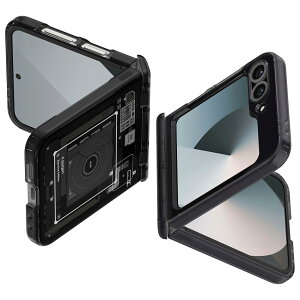 �y���������zSpigen Galaxy Flip 6 �P�[�X �N���A ���C�����X�[�d�Ή� �o���p�[2�d�\�� �ČRMIL�K�i�擾 �ϏՌ� ���菝�h�~ ���΂ݖ��� �E���g���E�n�C�u���b�h �v�� ACS08289 (�[���E����)