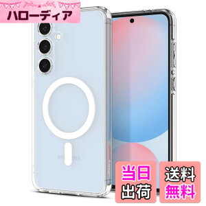 �y���������zSpigen Galaxy S24 FE �P�[�X Magsafe�Ή� Qi2�[�d �N���A ���ςȂ� 2�d�\�� �ČRMIL�K�i�擾 �ϏՌ� ���菝�h�~ �E���g���E�n�C�u���b�h���^�������O�}�O�t�B�b�g ACS08622 (�z���C�g)