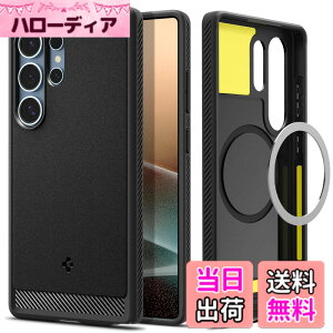 �y���������zSpigen Galaxy S25 Ultra �P�[�X Magfit�Ή� �ϏՌ� TPU �\�t�g �}�b�g �ČRMIL�K�i ���M�b�h�E�A�[�}�[�E�}�O�t�B�b�g ACS08951 (�}�b�g�E�u���b�N)