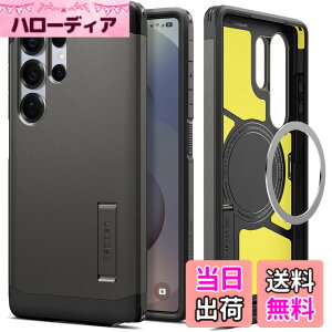 �y���������zSpigen Galaxy S25 Ultra �P�[�X Magfit�Ή� �}�O�l�b�g���� �X�^���h�t�� �}�b�g �ϏՌ� �ČRMIL�K�i �^�t�E�A�[�}�[�iAI�j�E�}�O�t�B�b�g ACS08965 (�K�����^��)