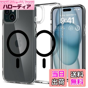 �y���������zSpigen �y�n��18�N�̋Z�p�́z iPhone 15 �P�[�X MagSafe �N���A �ϏՌ� �ČRMIL�K�i�擾 �X�g���b�v�z�[�� ���ϗ}�� ���� �X�g���b�v�z�[�� 2�d�\�� �����Y�ی� �C�菝�h�~ MagSafe ���C��