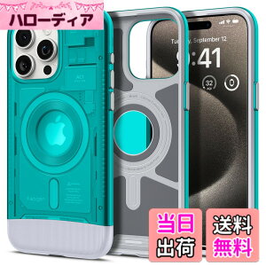 �y���������zSpigen �y�n��18�N�̋Z�p�́z iPhone 15 Pro �P�[�X MagSafe �ϏՌ� �ČRMIL�K�i�擾 ������ iMac�f�U�C�� �}�O�l�b�g���� �����Y�ی� �C�菝�h�~ MagSafe ���C�����X�[�d�Ή� �N���V�b�N�EC1