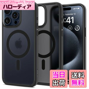 �y���������zSpigen �y�n��18�N�̋Z�p�́z iPhone 15 Pro Max �P�[�X ������ MagSafe�Ή� �ČRMIL�K�i �E���g���E�n�C�u���b�h�E�}�O�t�B�b�g ACS06581 (�t���X�g�E�u���b�N)